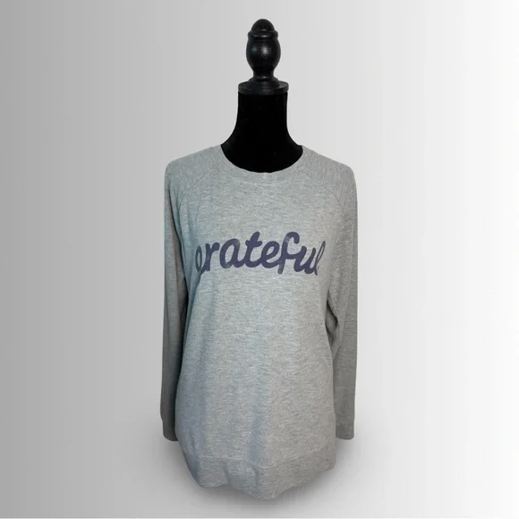 Grayson Threads Gray Crewneck Sweatshirt, Grateful, Size XL - Picture 4 of 11